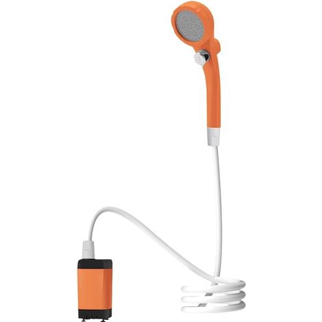 Douche Douche Électrique Charge Bain Artefact Douche Combinaison Simple Camping Pompe à Eau Orange (1/5)