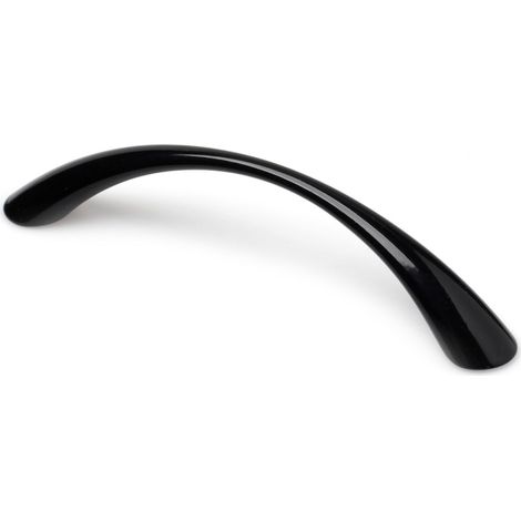 Asa de zamak con acabado negro, dimensiones:151x20x33mm y entrepuntos:128mm - (1/6)