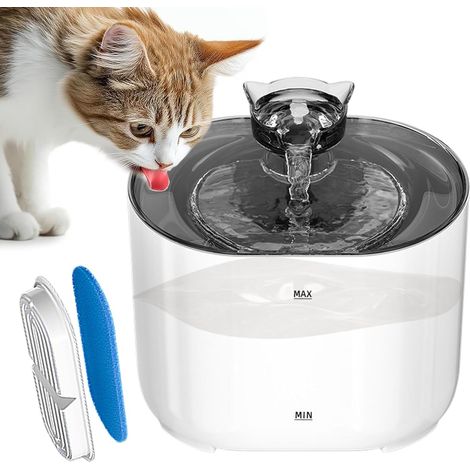 Fontaine à eau pour chat, distributeur automatique pour animaux, 19 x 16 x 14 cm, système de filtration multicouche, eau fraîche, bol électrique silencieux pour l'extérieur (1/3)