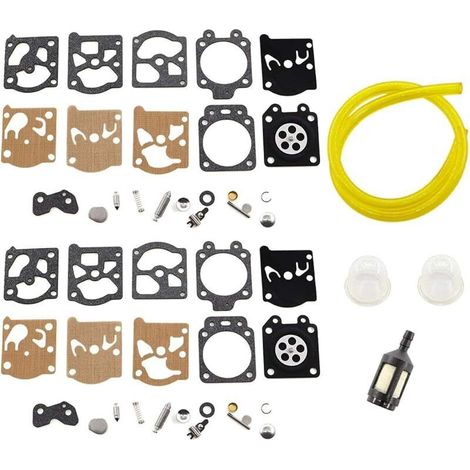 2x Kit de réparation de membrane de carburateur avec durite de carburant pour Carburateur Walbro K20-WAT WA WT Echo STIHL Homelite Husqvarna Echo Dolmar McCulloch Jonsered (1/3)