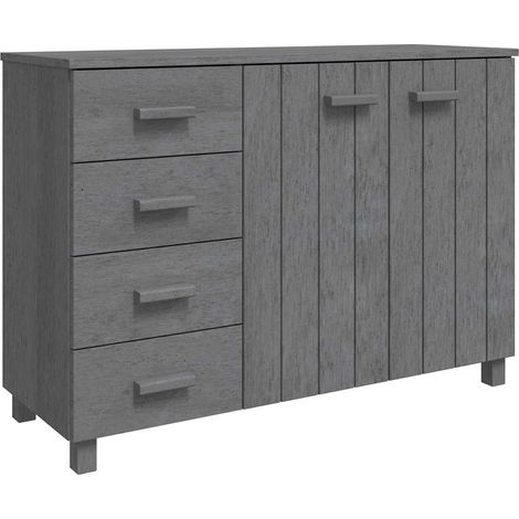 Sideboard/Anrichte/Buffet HAMAR Dunkelgrau 113x40x80 cm Massivholz Kiefer LXWW895998 (1/5)