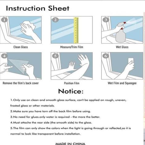 Fenêtre Film Intimité et Protection Contre la Lumière Décoratif Auto-Adhésif Autocollant de Fenêtre Aspect Givré Statique pour (1/4)