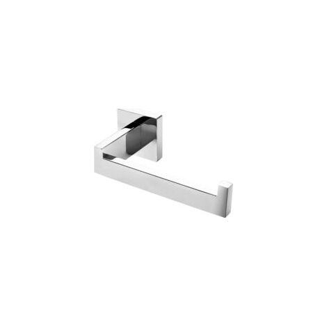 Polierter, silberfarbener Edelstahl-Toilettenpapierhalter, Wandmontage, quadratisch, 167,55 x 5,5 cm – Crezuo