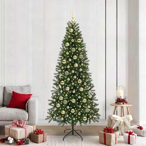 vidaXL Árbol de Navidad artificial con 300 LED Verde 210 cm PE y PVC (1/5)