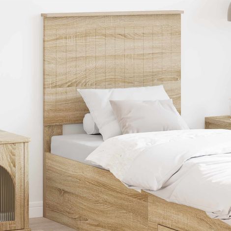 vidaXL Cabecero Roble Sonoma Madera de ingeniería (1/5)
