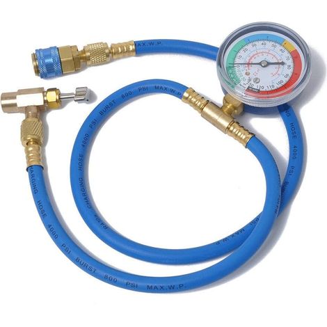 Tubo di misurazione per la ricarica di R134A, manometro per lattina, tubo di ricarica del refrigerante (1/5)