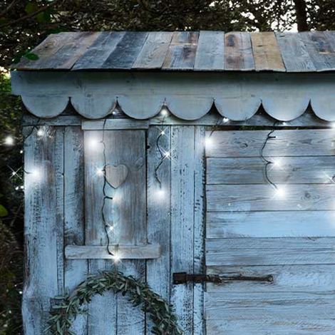 Guirlande Stalactite Solaire 6m Led Blanc Pur Fixe Et Flash (1/5)