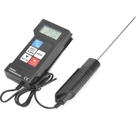 Hochpräzises elektronisches Thermometer, digitales Thermometer EM502C für die Lebensmittelindustrie mit Sonde und Digitalanzeige, Wassertemperaturanzeige