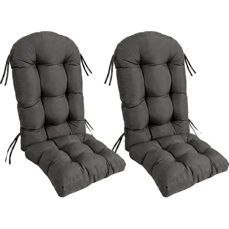 Cuscini per sedie da esterno, 100% poliestere, dimensioni 48,4" x 19,7", imbottitura in fibra, non richiedono montaggio, sfoderabili e lavabili. (1/5)