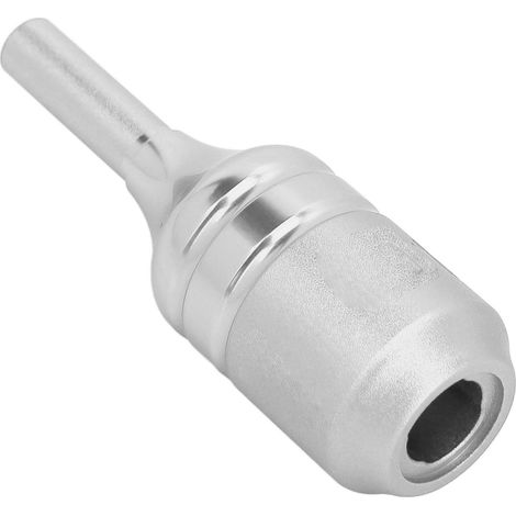 Manchon de pistolet à tatouer 25mm, antidérapant, tubes en alliage d'aluminium argenté pour cartouches, poignée robuste et légère. (1/5)
