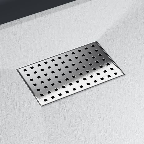 ELEGANT 120 x 200mm Floor Drain 304 Stainless Steel Shower Drain For Bathroom,Lattice Cover