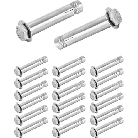 Lot de 20 Chevilles d'Ancrage Hexagonales M8 x 60mm en Inox 304, Boulons à Expansion pour Béton et Maçonnerie (1/5)