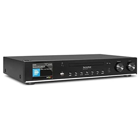 TechniSat DIGITRADIO 143 CD (V3) - sintonizador HiFi Digital, Radio por Internet (Dab+, FM, Bluetooth, Spotify Connect, Reproductor de CD, WLAN, Ancho 43,5 cm, Control de aplicación y Remoto) Negro (1/5)