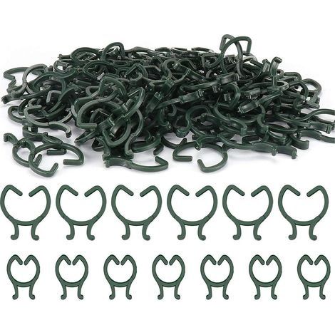 200 Pièces Clips De Vigne Végétale, 2 Taille Clips De Support pour Plantes Clips De Fixation De Vigne pour Support De Tige De Fleur De Fruit De Légume (Vert) (1/5)