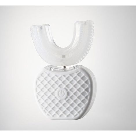 Cepillo de dientes eléctrico automático para adultos, cepillo de dientes eléctrico ultrasónico de 360 grados, cepillo de dientes eléctrico de viaje en forma de U con silicona de grado alimenticio, col (1/4)