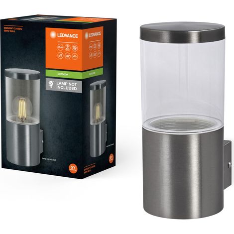 Lampe d’extérieur, applique murale, acier inoxydable, installation facile et rapide, classe de protection IP44, utilisation flexible en extérieur (1/5)