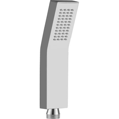 Asta per doccetta a mano, ugello per doccetta a mano in acciaio inox SUS304, doccetta a mano monofunzione ad alta pressione, soffione di lusso curvo in cromo lucido (1/5)
