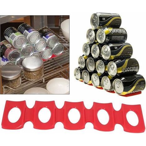 Tapis Rangement Frigo Organisateur en Silicone(Rouge), Support Bouteille Vin Support pour Bière Tapis pour Ranger Bouteille Frigo Organisation (1/5)