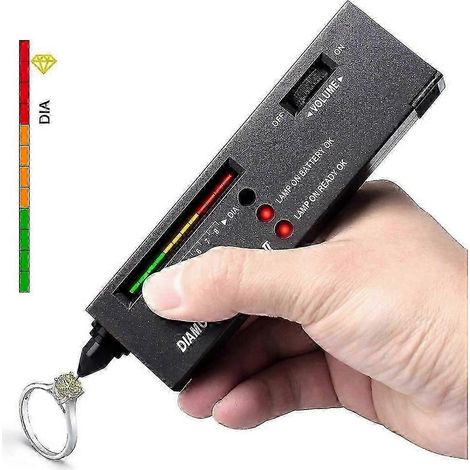 Testeur de diamants portable, test rapide et précis, écran LCD LED, alimenté par piles, pour la détection de vrais diamants et de simulants (1/5)