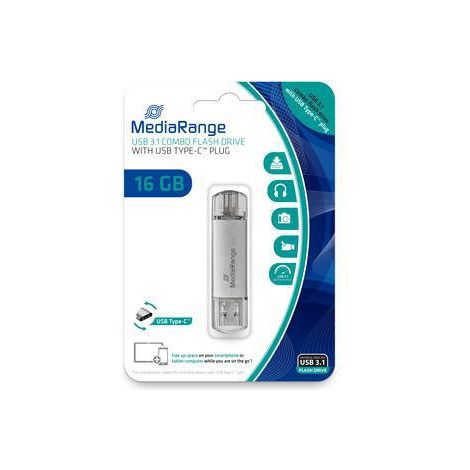 STICK MediaRange USB-Stick 16 GB USB 3.1 combo mit USB Type-C