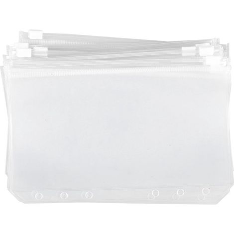 Lot de 30 pochettes de rangement imperméables pour dossiers et classeurs, avec enveloppes transparentes pour billets et documents.-17X11cm