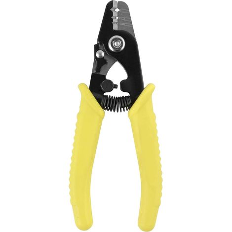 Pinza spelafili per fibre ottiche a tre fori con impugnatura in PVC per spelare le fibre, lunga 6 pollici (1/4)