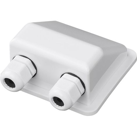 Pasacables de techo doble blanco
