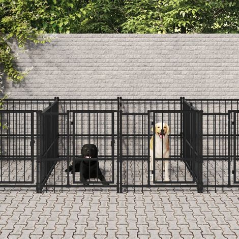 Outdoor-Hundezwinger Stahl 16,89 m² (1/5)
