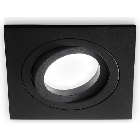 Faretto incasso gea led zenit q gfa042 gu10 led ip20 orientabile spot cartongesso quadrato (1/5)