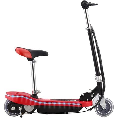 Trottinette pour enfants avec siège et lumière LED rouge de 120 W