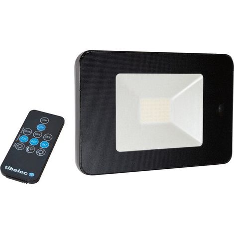 2600 Lm Schwarzer integrierter LED-Flutlichtstrahler mit Bewegungsmelder für den Außenbereich TIBELEC