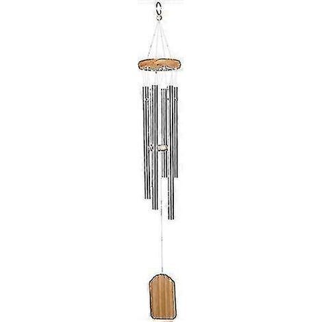 Carillon éolien d'extérieur, carillon en bois au son grave avec 6 tubes en aluminium, cadeau idéal pour une pendaison de crémaillère, la fête des mères, Noël ou toute autre occasion spéciale. Décorati (1/5)