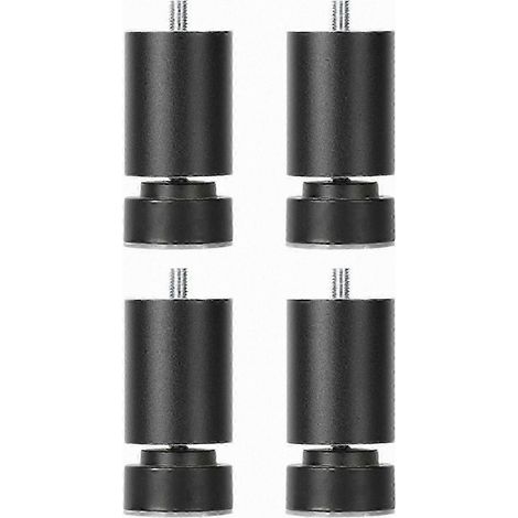 Pieds métalliques réglables et durables avec filetage M10 pour des solutions de support et de stabilité des meubles, noirs, 10 cm. (1/5)