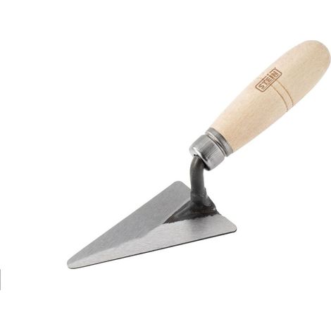 STEIN Maurerkelle mit stumpfer Spitze, 12,5 x 7,5 cm, aus Kohlenstoffstahl und Holz