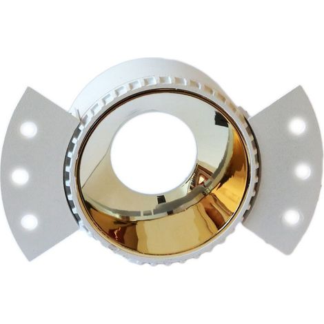 Porta Faretto Da Incasso Lampadine Led Gu10 7watt Per Controsoffitto Cartongesso Or-rond -