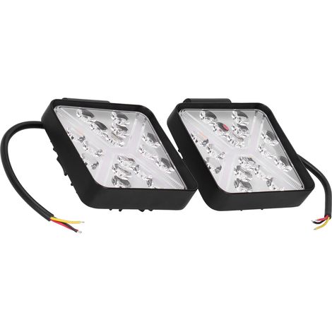 4-teiliges quadratisches 6000K LED-Arbeitsscheinwerferset mit Tagfahrlicht, IP67 wasserdicht, universell für 4x4 Offroad-Pickups (1/5)