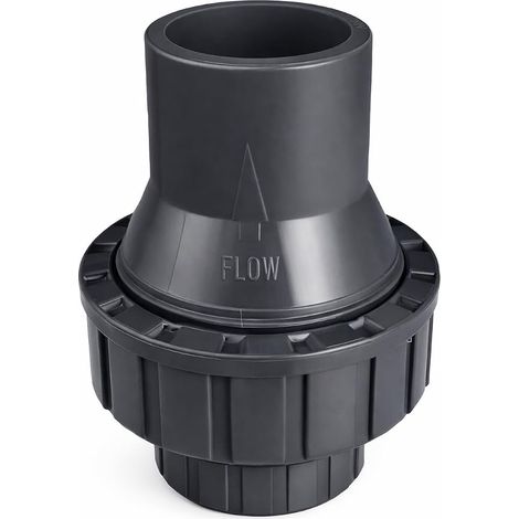 PVC-U PN10 Check Valve – Spring Backflow Valve – True Union Removable – Glue On – Swimming Pool, Irrigation (1/5)