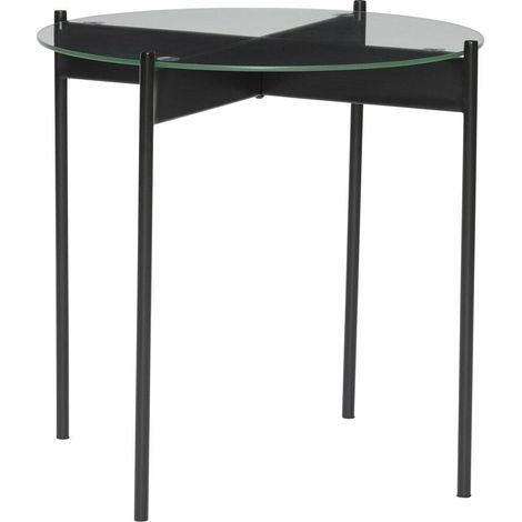 Hubsch Beam Mesa de centro negra diámetro 45 cm