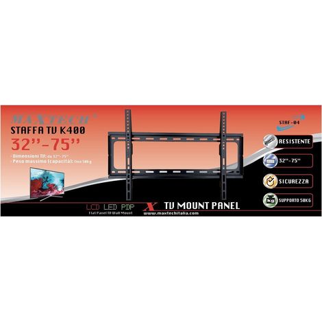 Trade Shop - TV-WANDHALTERUNG FÜR 32-75-ZOLL-FERNSEHER BIS ZU 50 KG MAXTECH STAF-04 -