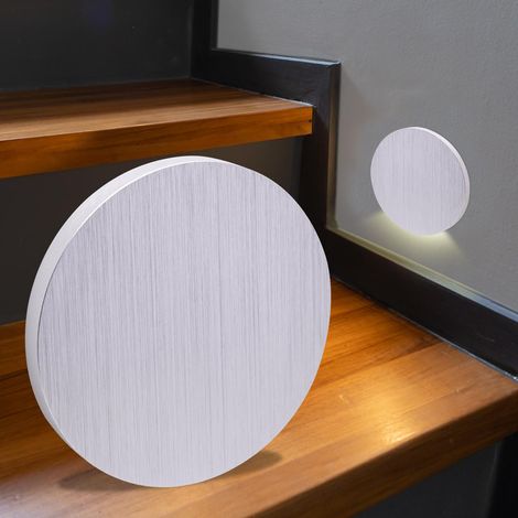 LED Treppenleuchte rund Alu-gebürstet - Lichtfarbe: CCT 1,5W - Lichtaustritt: Kato (1/5)