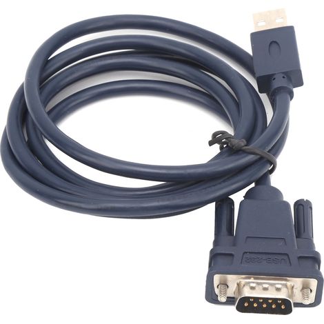 Câble série USB vers RS232 noir, qualité industrielle, 9 broches, pour impression informatique, 1,2 mètre (1/5)