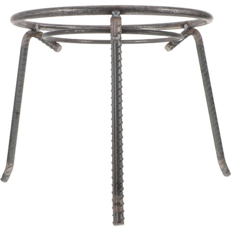 Trépied de cuisine rond en acier robuste pour le camping, support portable pour bouilloire et casserole (1/5)