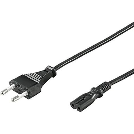 1 Câble d'alimentation 3m, Prise européenne C7, Cuivre 2x0.75mm², Pour PC Moniteur TV