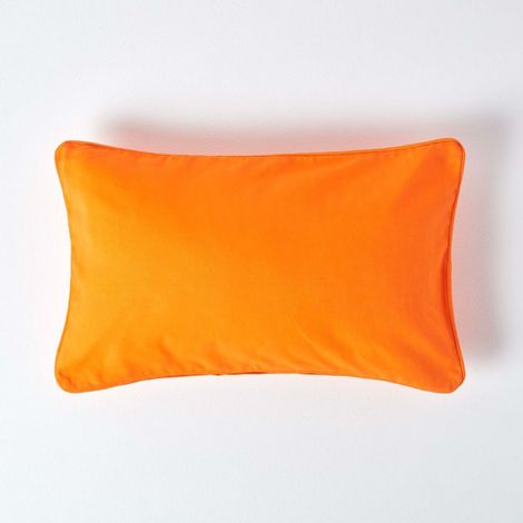 HOMESCAPES Kissenbezug aus Baumwolle in Orange, 30 x 50 cm