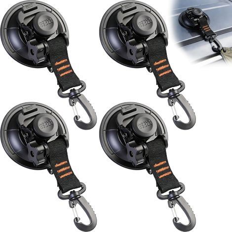 Hochleistungs-Saugnapfanker mit Haken – abnehmbar – Geeignet für Campingplanen, Automarkisen und zum Befestigen von Gegenständen. (1/5)