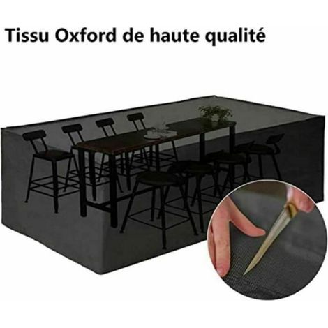 Housse De Jardin - Tissu Oxford 420D - Impermeable UV Resistant - Pour Table De Jardin 150x90x80 Cm - 1 Piece (1/4)