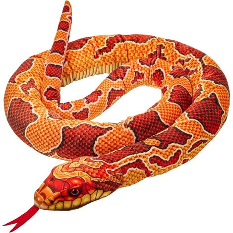 Serpiente rojo anaranjada de 180 cm