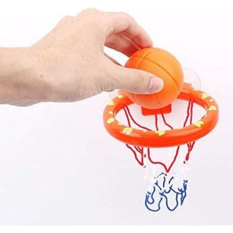 Jeu de tir de baignoire - Cerceaux de Basket pour Enfants et Tout Petits avec 3 balles - Orange - Jouet de bain (1/4)