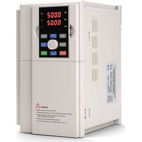 Variateur de fréquence 380V triphasée 7,5KW 10HP VFD Entrée/sortie triphasée 380V Convertisseur de fréquence Entraînement à fréquence pour Régulation de vitesse Moteur Broche CNC (1/5)