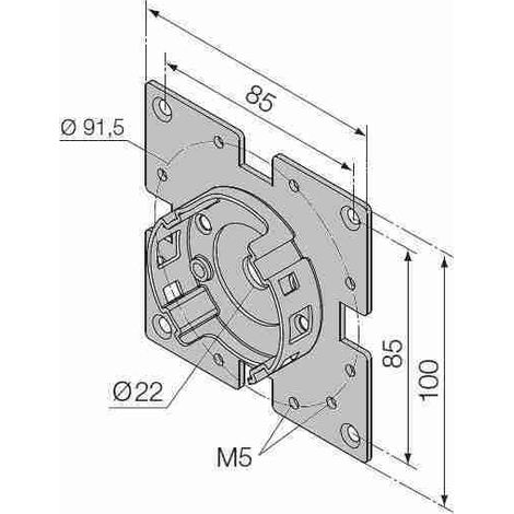 Nice 535.10012 - Halterung kompakt, mit flangia 100x100
